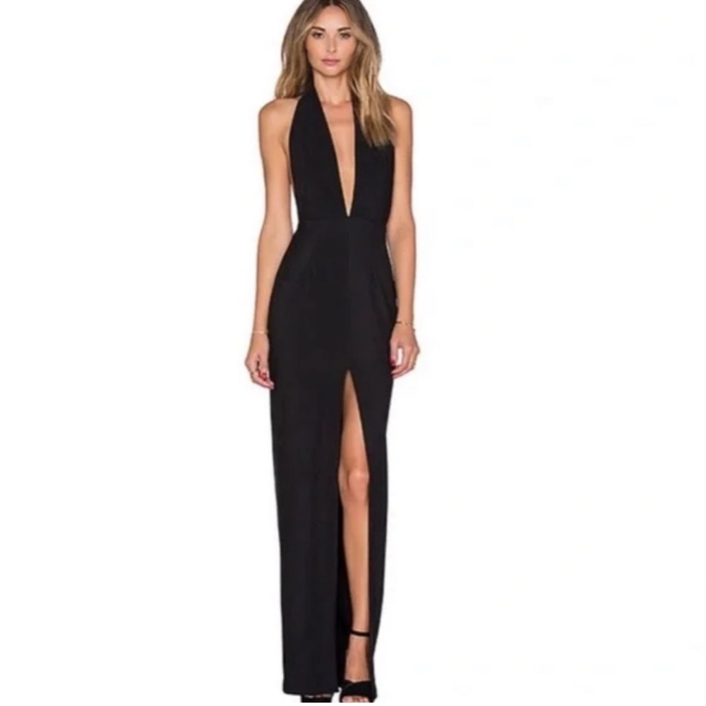 SOLACE London Aeryn Halter Maxi Dress